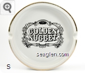 Golden Nugget - Gold imprint Porcelain Ashtray