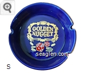 Golden Nugget, Las Vegas - Gold imprint Porcelain Ashtray
