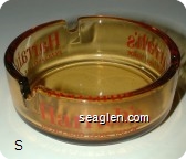 Harrah's, Reno and Lake Tahoe - Red imprint Glass Ashtray