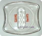 Harrah's, Reno and Lake Tahoe - Red imprint Glass Ashtray