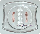 Harrah's Hotel - Red imprint Glass Ashtray