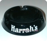 Harrah's - White imprint Glass Ashtray