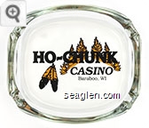 Ho-Chunk Casino, Baraboo, WI - Black imprint Glass Ashtray