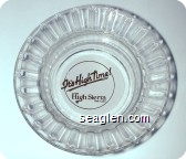 It's High Time, Del Webb's High Sierra,  Hotel/Casino - Brown on white imprint Glass Ashtray