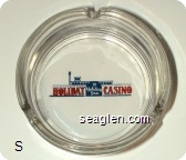Holiday, Holiday Inn, Casino - Red and blue imprint Glass Ashtray