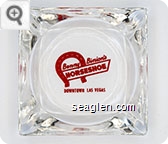 Benny Binion's Horseshoe, Downtown Las Vegas - Red imprint Glass Ashtray