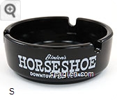 Binion's Horseshoe, Downtown, Las Vegas - White imprint Glass Ashtray