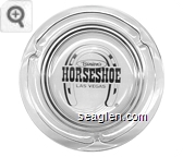 Binion's Horseshoe, Las Vegas - Black imprint Glass Ashtray
