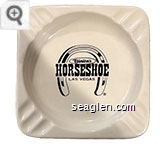Binion's Horseshoe, Las Vegas - Black imprint Porcelain Ashtray