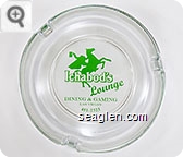 Ichabod's Lounge, Dining & Gaming, Las Vegas, 451-2323 - Green on white imprint Glass Ashtray