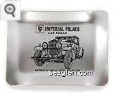 Imperial Palace, Las Vegas, Antique & Classic Auto Collection - Black imprint Metal Ashtray