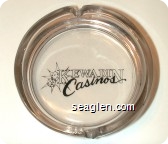Kewadin Casino - Black imprint Glass Ashtray