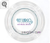 Key Largo Casino, Las Vegas Nevada - Blue and violet imprint Glass Ashtray