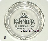 Kah-Nee-Ta High Desert Resort & Casino, (800) 831-0100 - Black imprint Glass Ashtray