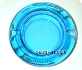 Landmark Hotel, Las Vegas, Nevada - Gold imprint Glass Ashtray