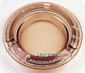 Landmark, Las Vegas, Nevada - White imprint Glass Ashtray