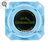Compliments of Billye Long, Phil Long's California Club, Downtown Las Vegas - Yellow on black imprint Glass Ashtray