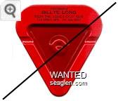 Compliments of Billye Long, From Phil Long's Calif. Club, Las Vegas, Nev. PH. 384-5000 - Black imprint Metal Ashtray