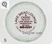 Lake Mead Lounge & Casino, 846 East Lake Mead Dr., Henderson, Nevada 565-0297, ''On the Way to the Lake'' - Red on white imprint Glass Ashtray
