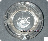 Lucky Star Casino - White imprint Glass Ashtray