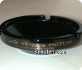 Las Vegas Hilton, The International Hotel - Gold imprint Glass Ashtray
