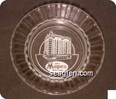 Reno's Mapes, Hotel Casino - White imprint Glass Ashtray