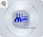 hotel Mapes, Reno - Blue imprint Glass Ashtray
