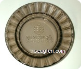 Marina, Hotel & Casino - Molded imprint Glass Ashtray