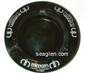 Maxim, Hotel/Casino, Las Vegas - White imprint Glass Ashtray