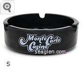 Monte Carlo Casino, Holiday Inn Reno, The Riviera Room - White imprint Glass Ashtray