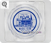 Cyprus Hall, McGill Club, McGill, Nevada - Blue on white imprint Glass Ashtray