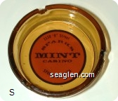 1130 ''B'' Street, Sparks Mint Casino, Sparks, Nevada - Black on orange imprint Glass Ashtray
