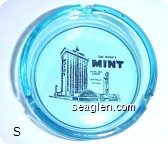 Del Webb's Mint Hotel and Casino, Las Vegas Nevada - Black imprint Glass Ashtray