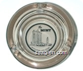 The Mint, Downtown Las Vegas - Black on white imprint Glass Ashtray