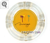 Mirage - Black on yellow imprint Glass Ashtray