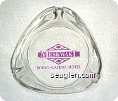 Meskwaki, Bingo - Casino - Hotel - Purple imprint Glass Ashtray