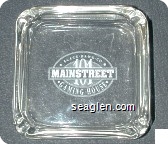 Black Hawk CO, Main Street 101, Gaming House - White imprint Glass Ashtray