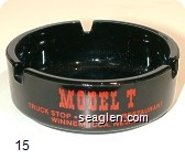 Model T Truck Stop - Casino - Restaurant, Winnemucca, Nevada - Red imprint Glass Ashtray