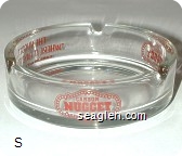 Carson Nugget, Carson City, The Nugget…, ''Where it Pays to Play'', Carson City, Nevada - Red imprint Glass Ashtray