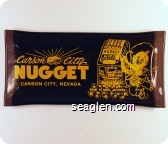 Carson City Nugget, Carson City Nevada, Home of More Jackpots! - Yellow imprint Glass Ashtray