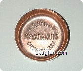 Reno, Nevada Club, Crystal Bay - Stamped imprint Metal Ashtray