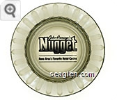 John Ascuaga's Nugget, Reno Area's Favorite Hotel-Casino - Black imprint Glass Ashtray
