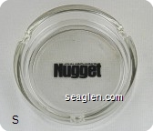 John Ascuaga's Nugget - Black imprint Glass Ashtray