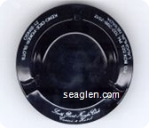 South Point Nevada Club Casino & Hotel, Keno - Dice - Poker - Slots, 21 - Bingo, P.O. Box 523, PH. 702-298-2512, Laughlin, Nevada - White imprint Glass Ashtray