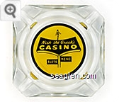 Nick the Greek's Casino, Slots, Keno - Black on yellow imprint Glass Ashtray