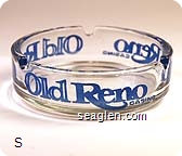 Old Reno Casino - Blue imprint Glass Ashtray