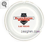 Palace Station, Hotel - Casino, Las Vegas - Red and black imprint Porcelain Ashtray
