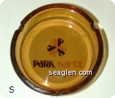 PaRK taHOE - Yellow and brown imprint Glass Ashtray