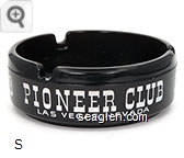 Pioneer Club, Las Vegas, Nevada - White imprint Glass Ashtray