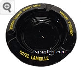 Pine Lodge Dinner House, Hotel Lamoille, Lamoille Nevada - Gold imprint Glass Ashtray